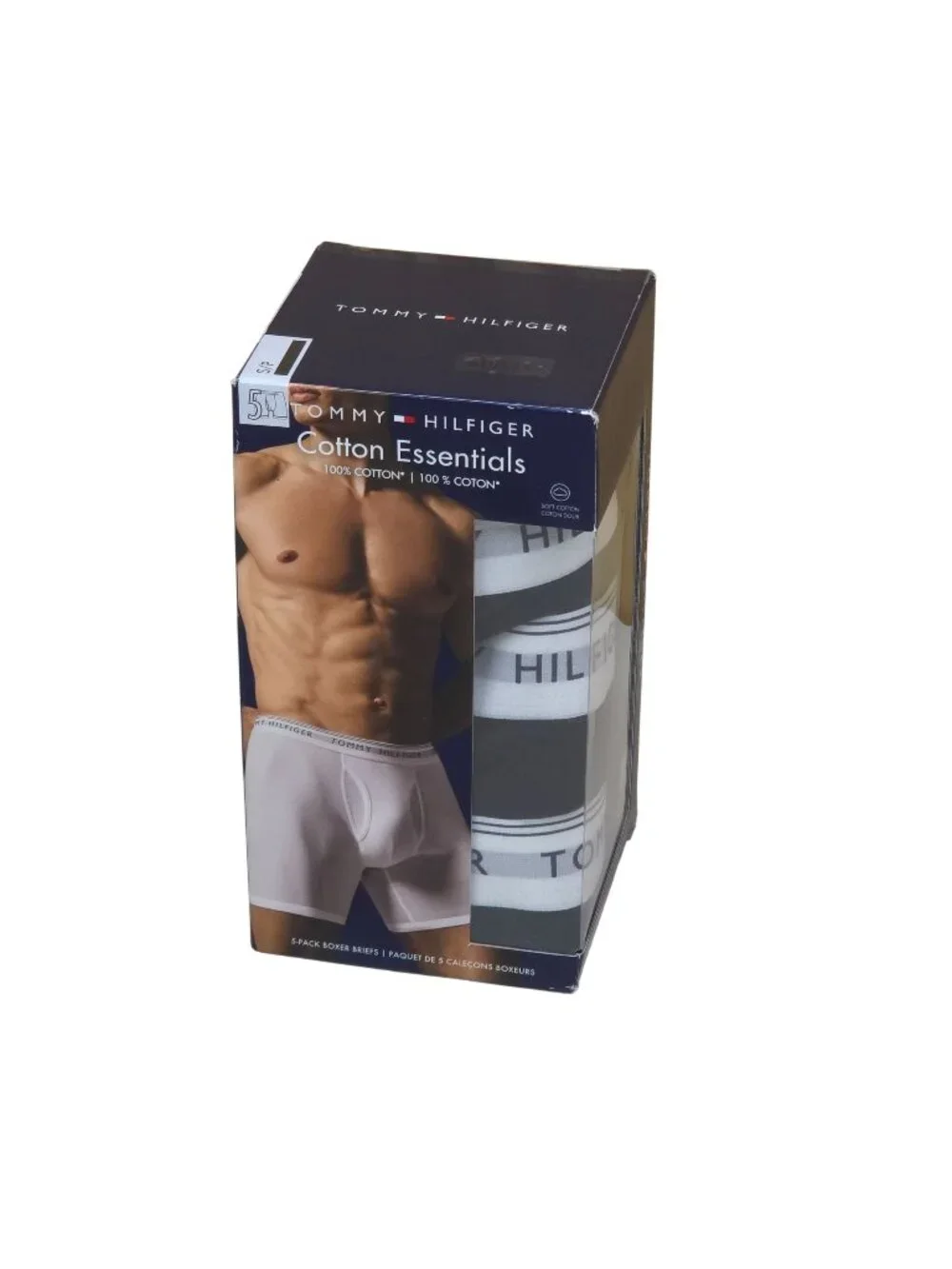 Tommy Hilfiger Men Cotton Essentials Boxer Briefs 5-Pack Small Black Comfortable